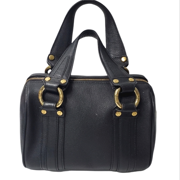 MCM Grained Calfskin Studded Boston Handbag - Picture 2 of 12
